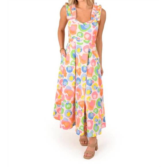 NEW EMILY MCCARTHY empire maxi dress in candy cheetah - Picture 1 of 3